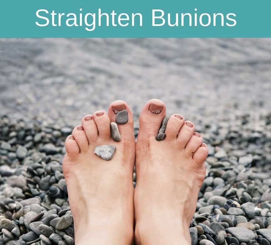 Bunion pain, big toe, straighten toes