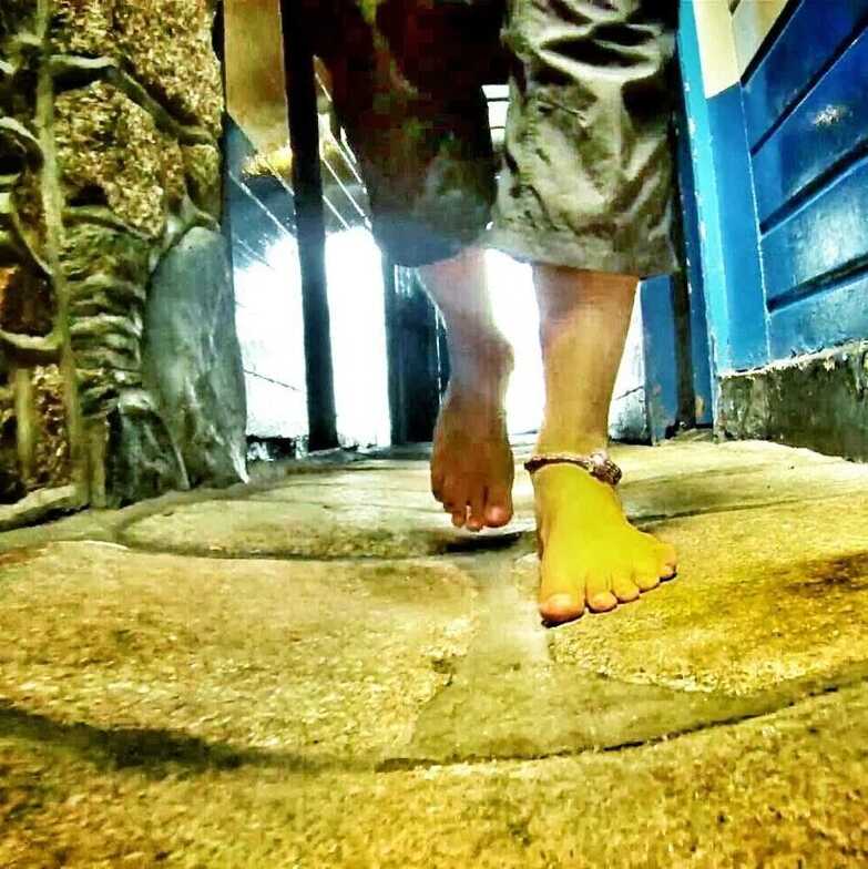 Barefoot in Blue Anchor Pub