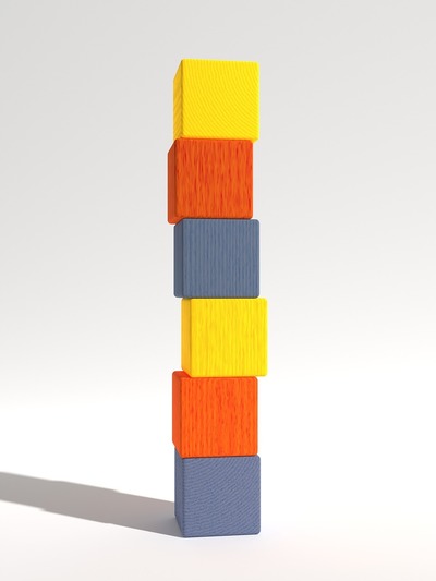 Leg posture can be likened to a tower of blocks